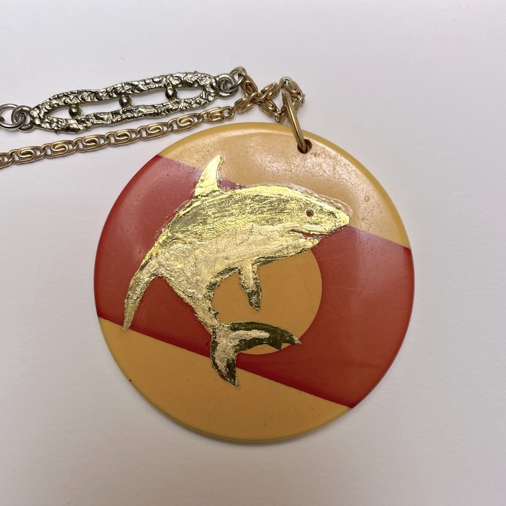 Statement Necklace W/ Shark - image 1
